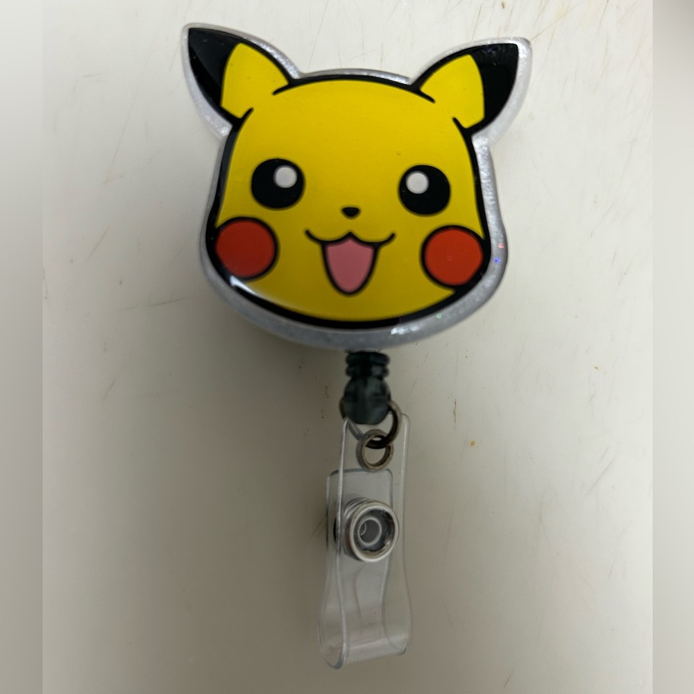 Pikachu Retractable Badge Reel about 1 1/2” wide 💛 Brand New🥳Great for ID’s.